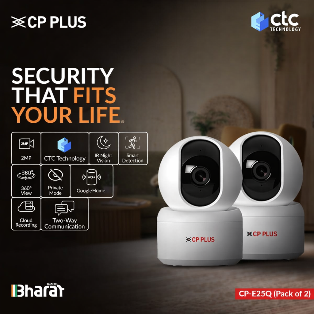 CP PLUS 2MP Smart Wi-Fi CCTV Camera