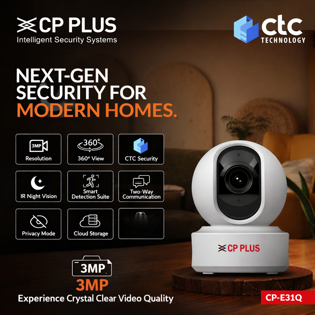 CP PLUS 2MP Smart Wi-Fi CCTV Camera