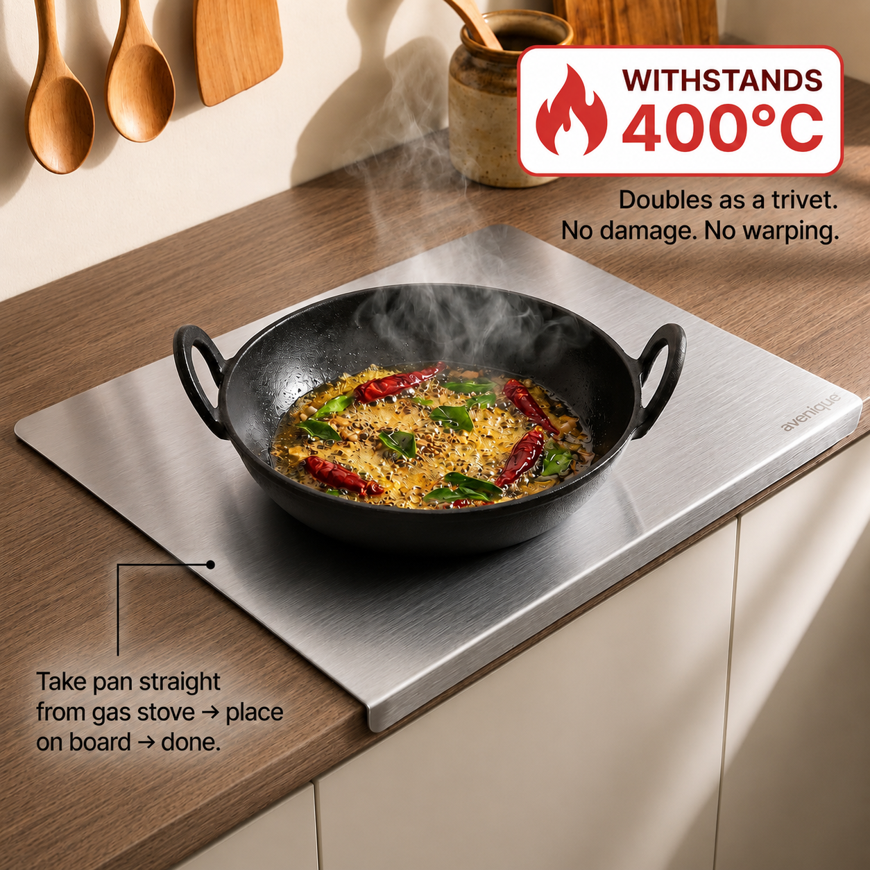 SteelGuard™ Stainless Steel Chopping Board
