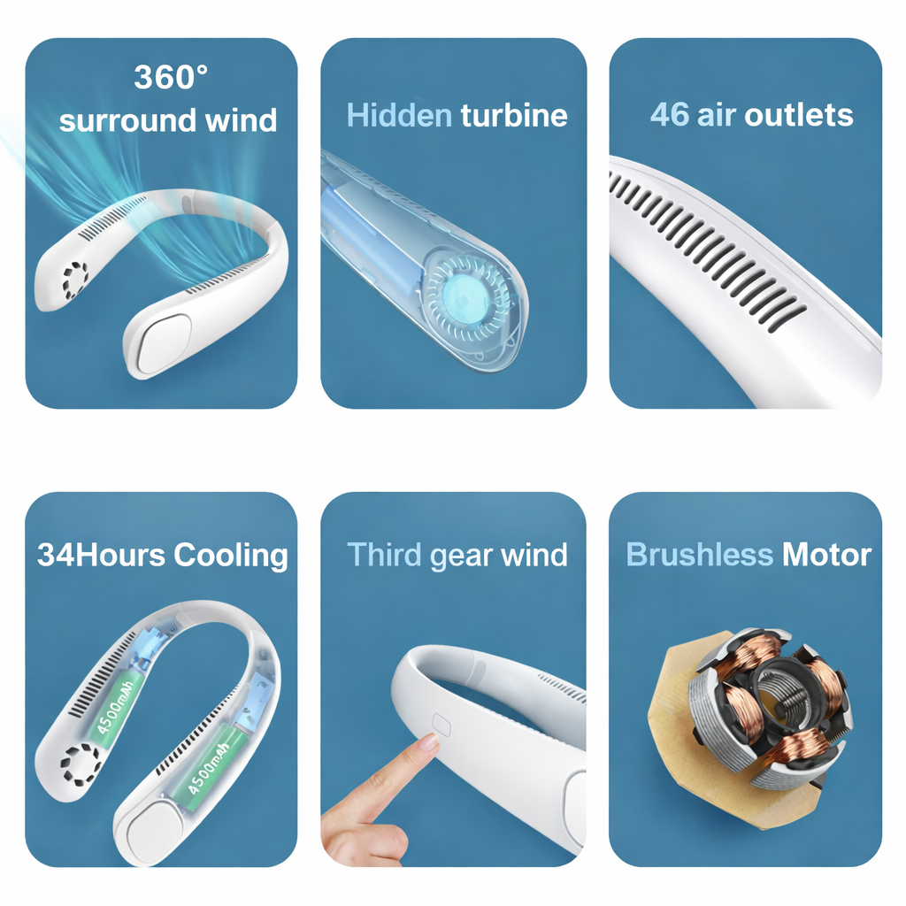 Wearable Neck Fan