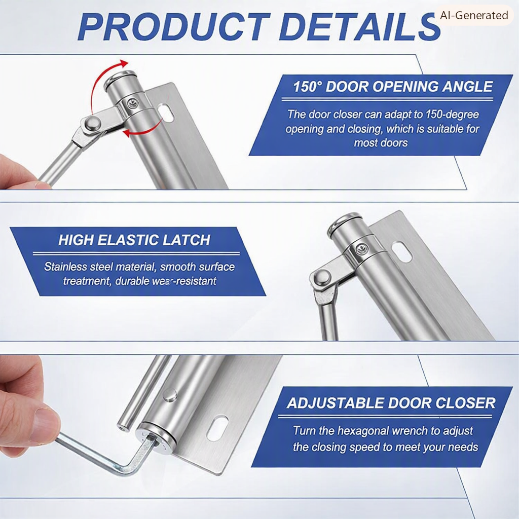 Automatic door closer (steel)
