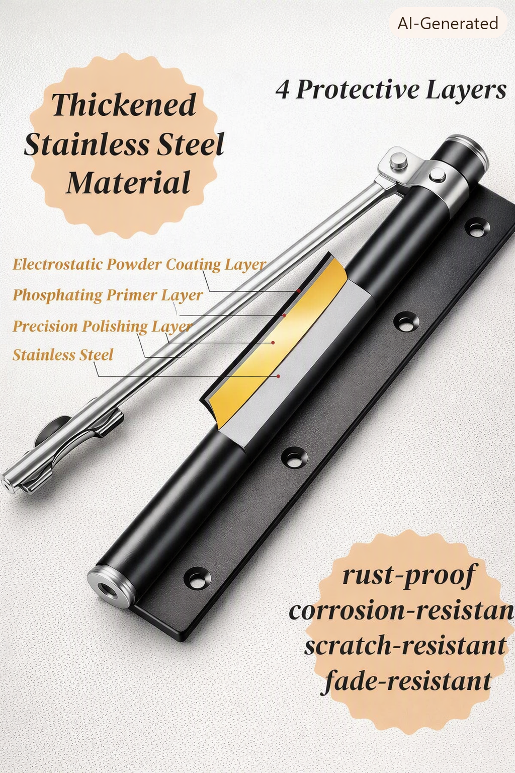 Automatic door closer (steel)